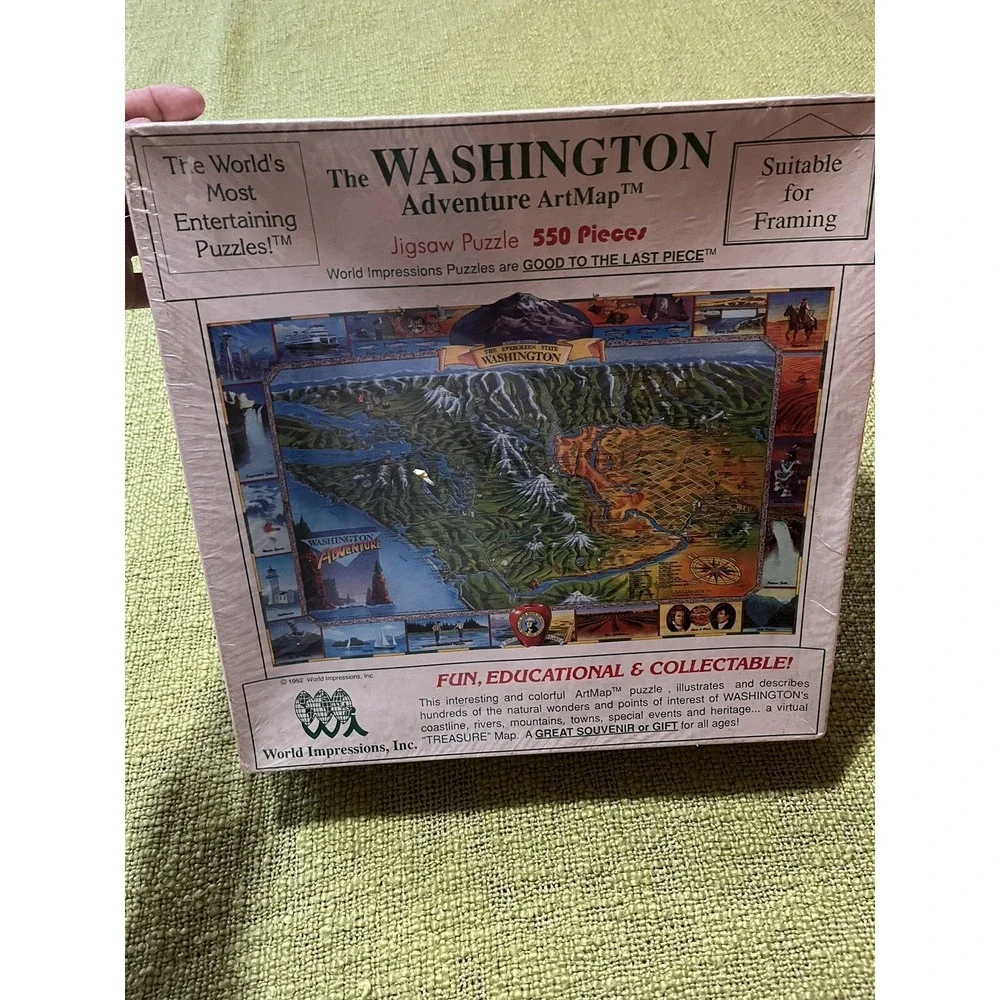 The Washington Adventure And Endangered Species Art map Puzzles 550 Pieces Each‎